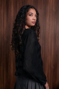 La blouse Plissée - Encre