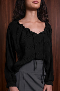 La blouse Plissée - Encre