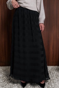 La jupe maxi Plissée - Encre