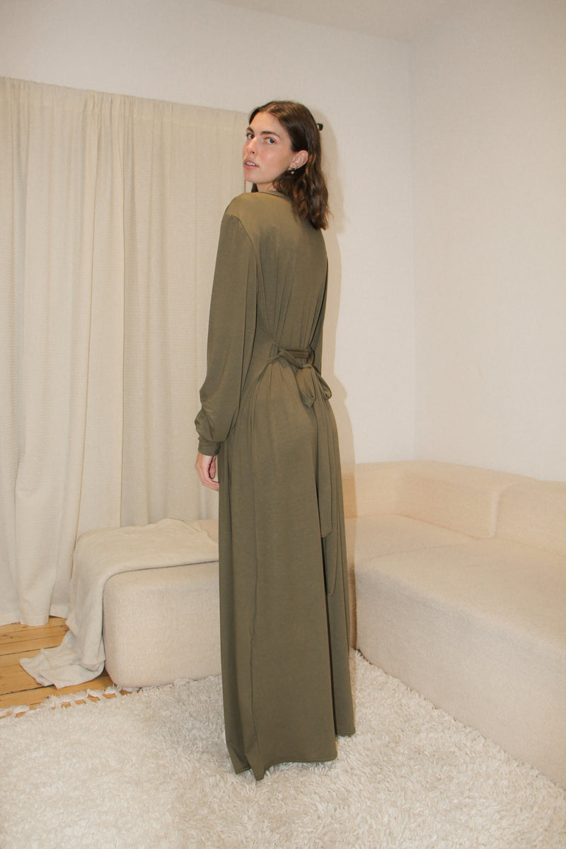 Veste Longue Refuge - Dark Matcha